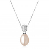 Lantisor cu perla naturala roz nude DiAmanti SK21104P-L_Necklace-G